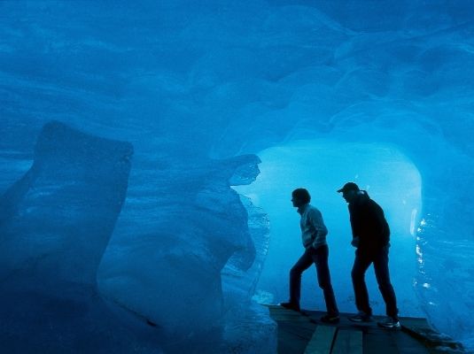 Las cuevas de hielo del glaciar del Ródano