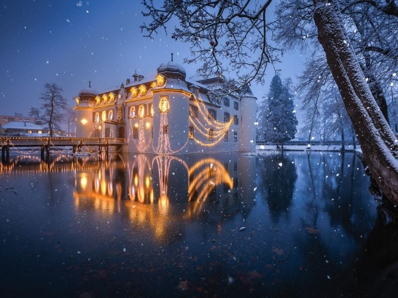 Navidad en castillo de Suiza